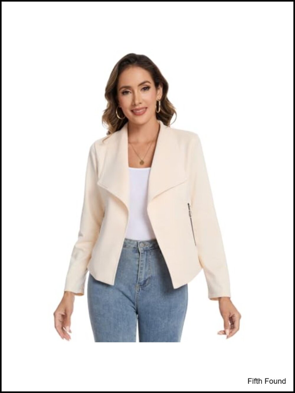 Faux Suede Cropped Jacket Long Sleeve Open Front Casual Coat